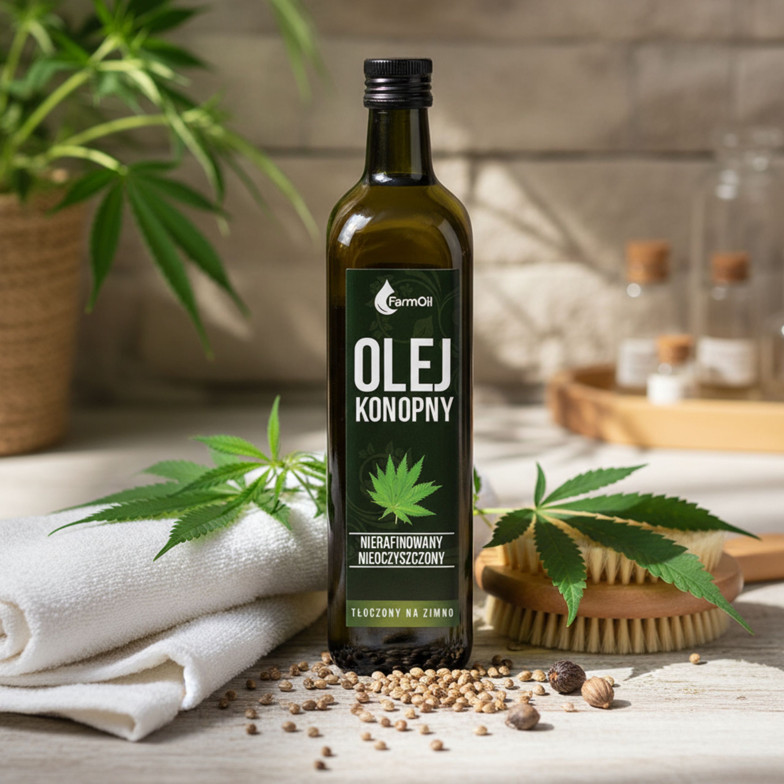 Olej konopny w kosmetyce