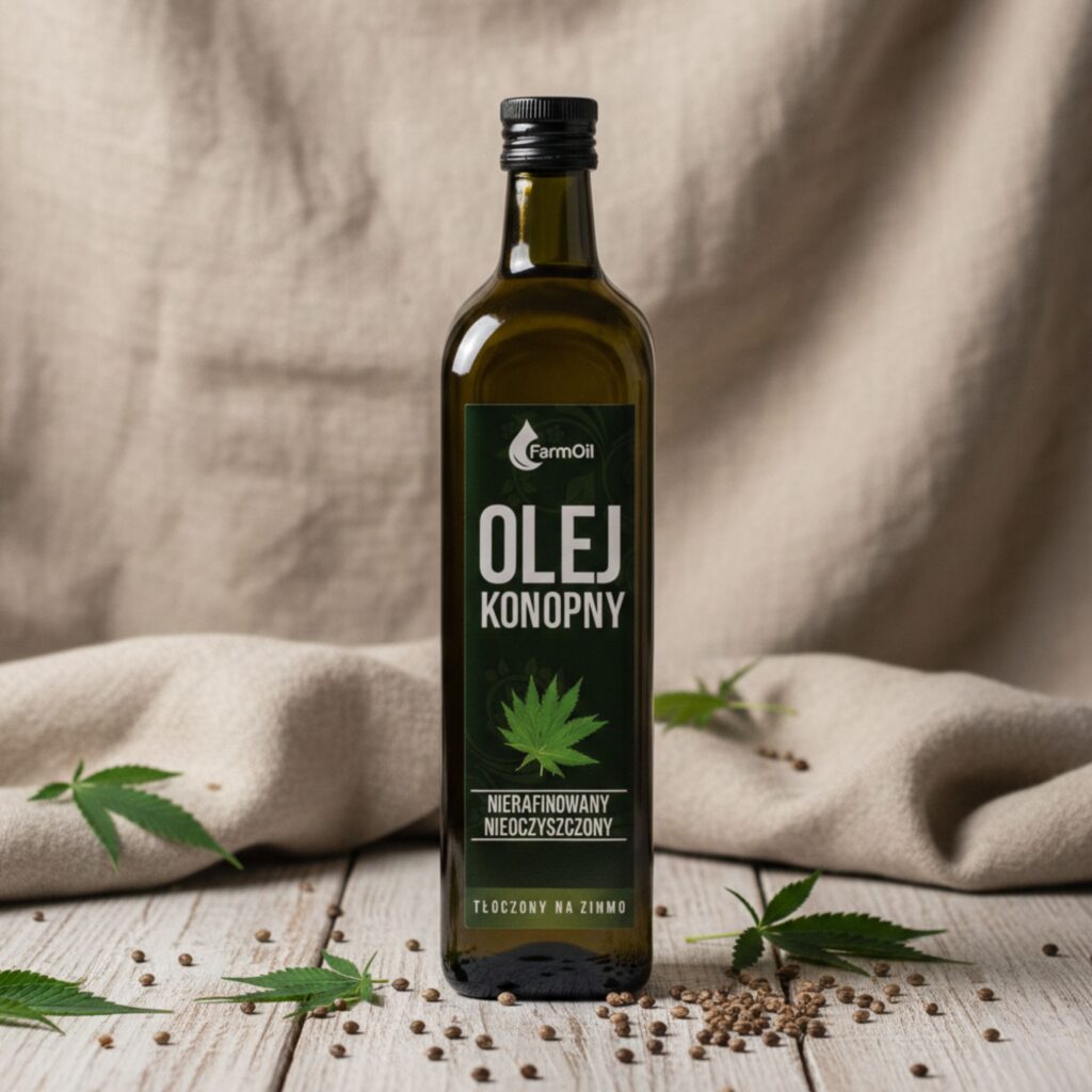 Olej konopny tłoczony na zimno